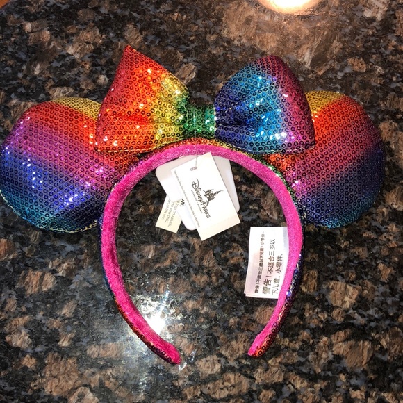 NWT Disney Parks Rainbow Ears Headband - Picture 3 of 6